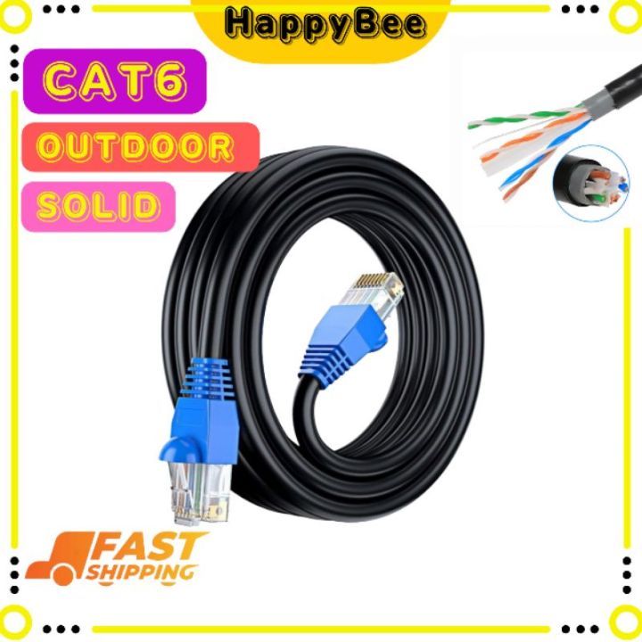 CAT6 Outdoor Lan Cable Solid 23AWG Network Cable Gigabit Ethernet Cable