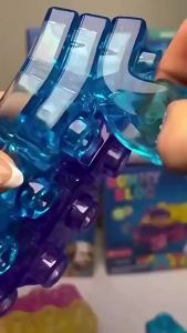 [SG Seller]Magic Gummy Blocks Set Soft Transparent Building Bricks Non-Toxic Sensory Construction Toy