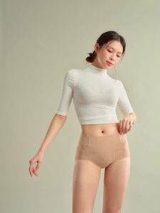 SUJIIN Womens Mid Waist Panties High-elasticity Comfortable Soft Skin-friendly Panty Seamless No Show Underwear Female XN0252026