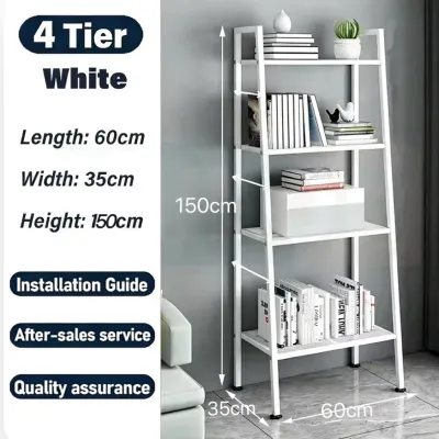 HomeChic 4Tier Display Rack Metal Rack Household Storage Rack Multi purpose Book Shelf Nordic Minimalist Style#ZWL09
