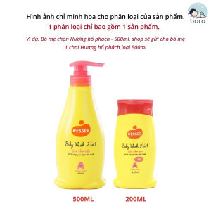 Sữa tắm gội Wesser 2in1 200ml/500ml Hàn Quốc cho bé sơ sinh [Chính hãng]