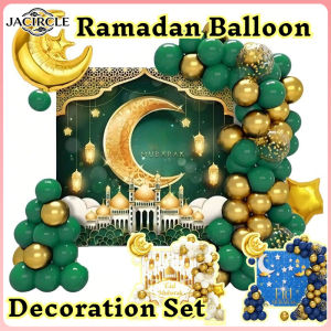 Eid Mubarak Balloon Moon Star Ramadan Decor Bulan Bintang Baju Raya Set 2026 Raya Aidilfitri Party Decor