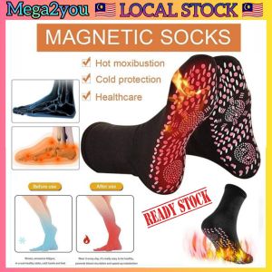 🇲🇾 Tourmaline Magnetic Therapy Self Heating Relax Warmer Socks Stoking Stokin Kesihatan Medical Terapi Sakit Kaki Tumit Lenguh Kebas Tapak Bengkak Haba Panas Sarung Magnetik Berpantang Pantang Berhaba Perempuan Tebal Pendek Momcare Bersalin Soka
