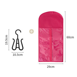 [Eqrbtl] Long Hair Extensions Storage Bag Non-Woven Dust Proof Wigs Carrier Bags With Hook For Home Organizer Wig Packing Bag
