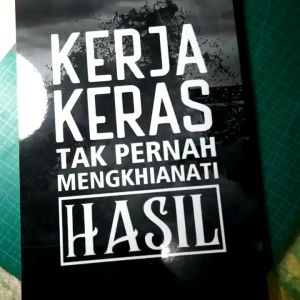 Pajangan Dinding Wall Decor Poster Motivasi Hiasan Dinding Dekorasi Kerja Keras