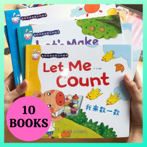 10 Books Children Bilingual Picture Book English Chinese Storybooks Reading Storybook Enlightenment Book with Audio and Video