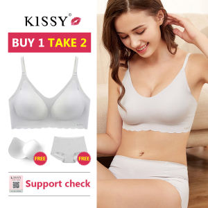 100% Kiss y Original Bra Set Seamless Sleep Bra Sling Vest Like Kiss Wireless Push up Women Underwear High-tech Health Brallete Gift