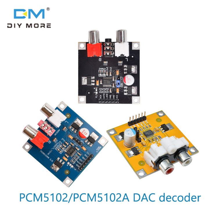 diymore PCM5102 PCM5102A DAC Decoder Board I2S Input 32Bit 384K for Red ...