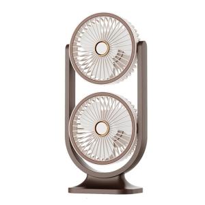 Portable Desktop Fan USB Rechargeable Portable Double Head Cooling Fan For Home Outdoor Travel School Bedroom Living