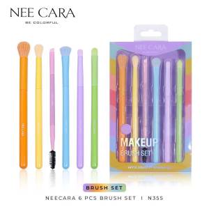 เซ็ตแปรง นีคารา บี คัลเลอร์ฟลู  NEE CAEA MAKEUP BRUSH SET 6 PCS N355
