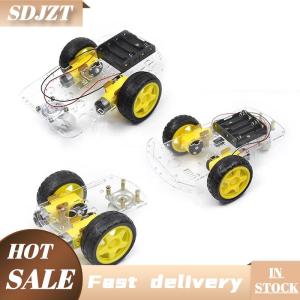 SDJZT DIY Avoidance Tracking Motor Smart Robot Car Chassis Kit With Speed Encoder Battery Box 2WD 4WD Module For UNO R3