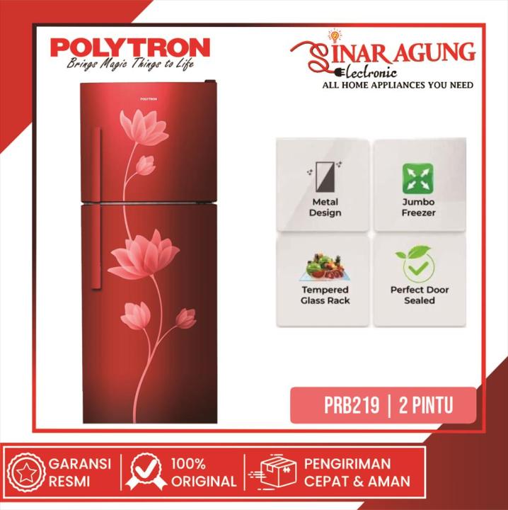 POLYTRON PRB219 / PRB-219 KULKAS 2 PINTU - GARANSI RESMI | Lazada Indonesia