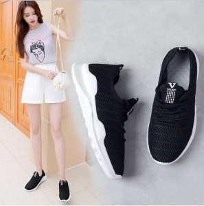 Korean casual mesh sneakers rubber shoes