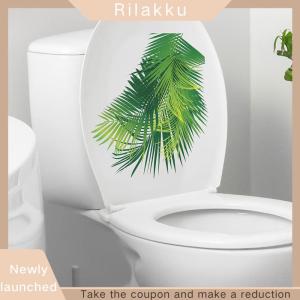 Rilakku Green Plant Leaves Flower Wall Sticker Bathroom Toilet Decor Living Room Cabinet Home Decoration Decals Beautify Self Adhesive Mural