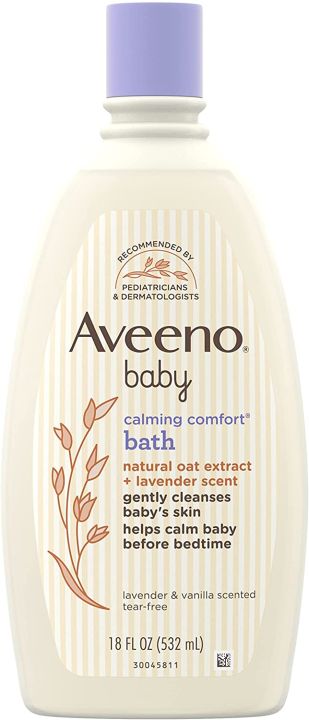 Aveeno Calming Comfort Bath 532ml Aveeno Baby Calming Comfort Bath \u0026 Lotion Set, Night time Baby Skin Care 2  item | eBay UK