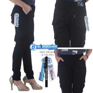 Celana Cargo Panjang Wanita Warna KREAM