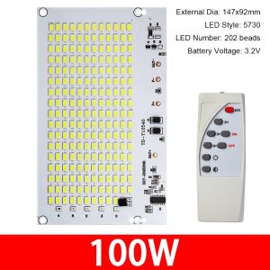 XU HOME 1Pcs 25/40/60/100/250W LED Solar Light Board White Light SMD5730 Light Source Panel Durable High Brightness Remote Control Floodlight For Outdoor Garden Lamp