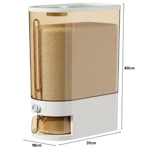 JIJI.SG Faro Rice Storage 5kg 10kg Rice Dispenser Grains Container