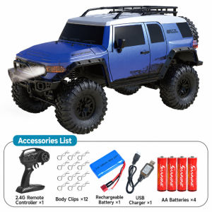 1:10 Full Scale Remote Control Car 4WD Climbing Off-Road Vehicle Customizable Toy With LED For Kids