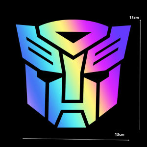 2Pcs Transformers Sticker Car Laser Decal Decoration Body Side Sticker Left and Right Door Flower Car Retrofit Accessories