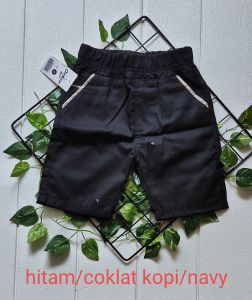 Celana pendek anak laki laki chino 1-13 tahun katun drill warna hitam terlaris