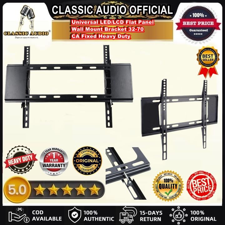 Universal LED/LCD Flat Panel Wall Mount Bracket 32-70 CA Fixed Heavy ...