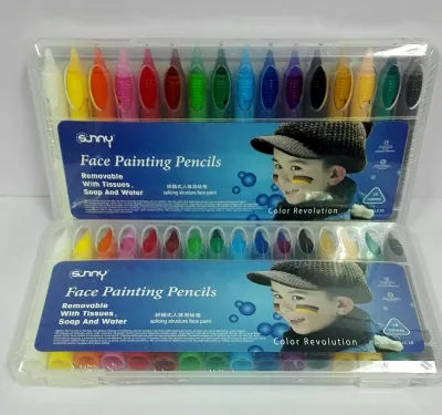 6 Or 12 Colors Face Paint Crayons Kits for Kids Washable Non-Toxic Face Painting Halloween Cosplay Makeup Body Paint Crayons for Music Festival Holiday Birthday Party.