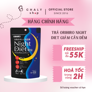 Trà giảm cân Orihiro Night Diet Tea 20 gói x 2g Nhật Bản