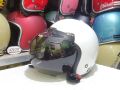 HELM BOGO RETRO CLASSIC DEWASA CAT WARNA PUTIH. 