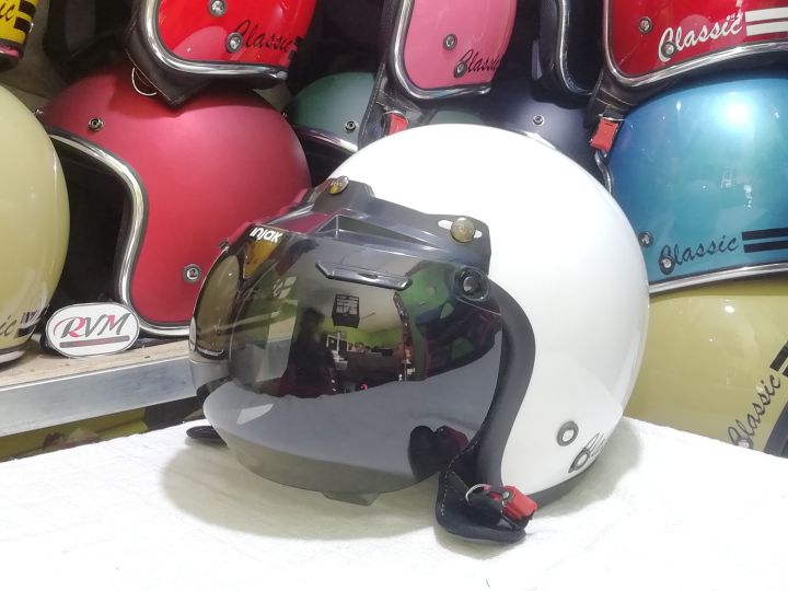 HELM%20BOGO%20RETRO%20CLASSIC%20DEWASA%20CAT%20WARNA%20PUTIH%20-%20Image%203