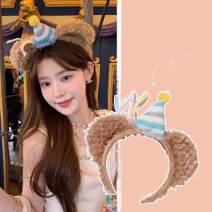 Y2K2 ตุ๊กตาผ้าพลัฌ แถบคาดศีรษะ duffy อุปกรณ์เสริมผม ปาร์ตี้แต่งตัวขึ้น ที่คาดผมกำมะหยี่ linabell น่ารักน่ารักๆ เครื่องประดับผมประดับ ห่วงผมคอสเพลย์ คอสเพลย์