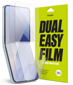 RINGKE® DUAL EASY Film Samsung Galaxy Z Flip 7FE/ Flip 6 (2-Pack) Full Coverage HD High-Elasticity Polyurethane Protective Film