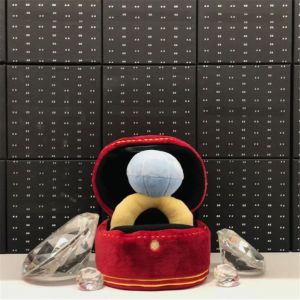 IWFRVU SHOP Chew Plush Doll Puppies Interaction Stuffed Pet Chew Squeak Plush Toy Diamond Ring Case Ring Box Puppy Toy Sounds