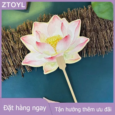 ZTOYL GUCHEN Các sự kiện văn hóa phong cách cổ xưa Quạt Tay Sen Truyền Thống Trung Quốc tre xử lý màu nước