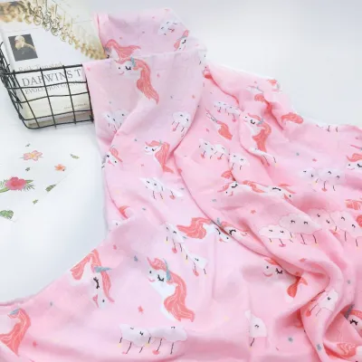 Organic Bamboo Cotton Soft Baby Muslin Swaddle Blanket towel burp cloth cover gauze newborn infant diaper wrap lampin