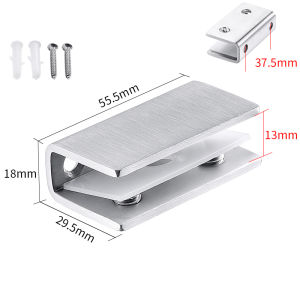 304 Stainless Steel Glass Clamp / Shower Glass Partition Clip / Frameless Glass Fixed Clamp 8-12mm