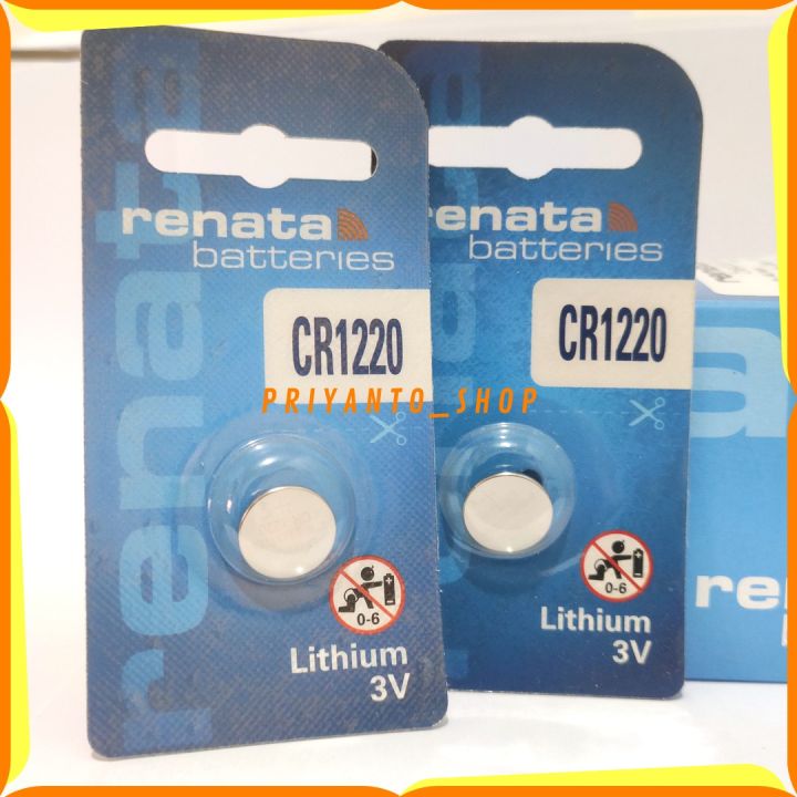 BATTERY BATERE BATREI ORIGINAL RENATA CR-1220 CR 1220 3V LITHIUM ...