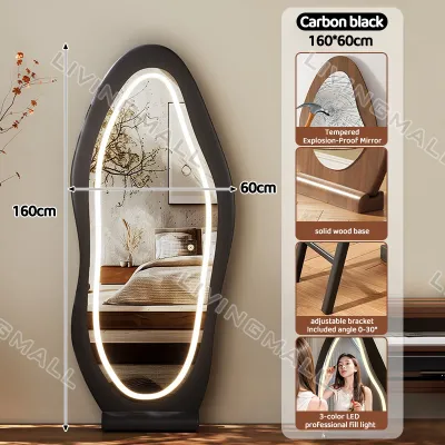 LED style full-length mirror floor mirror home dressing mirror clothing store fitting mirror
