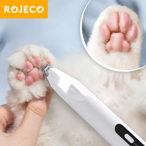 ROJECO 2 in 1 Professional Grooming Kit Trimmer Low-Noise Pet Precise Shaver Rechargeable Cat Dog Hair Clipper Shaving Set