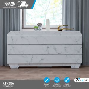Trenz Furniture - Kabinet ruang tamu Credenza Athena Termurah Meja Nakas Rumah Pajangan