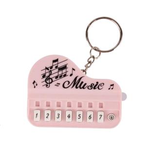 Small Electronic Piano Keychain Miniature Musical Instrument with Light Up Key Suiatble for Travel & Entertainment