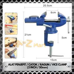 ALAT PENJEPIT JEPIT JEPITAN PENAHAN PARON RAGUM TANGGEM STAND CATOK CEKAM VICE VISE CLAMPING CLAMP KLEM PRES TABLE BENCH VICE VISE DOVE TAIL DIY HOLDER MEJA BANGKU PUTAR 360 DERAJAT 2 INCH 2IN 2" 50MM BESI BAJA SERBAGUNA MULTIFUNGSI KUAT PORTABLE KUAT
