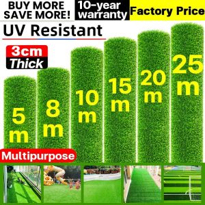 Premium Artificial Grass Green Carpet 30MM Fake Lawn Turf Mat with Dewatering Hole