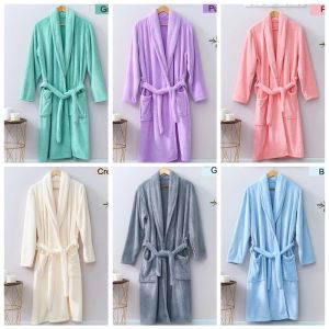 Imported Hooded Luxurious Free Size Bathrobe Terry Housecoat Wrapper Dressing Gown Smock Kimono Peignor Wraparound Morning Dress Lounging Robe