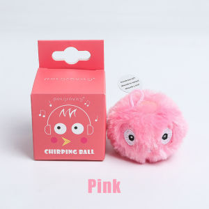 Mainan Kucing Bola Bersuara Binatang Sound & Catnip Plush Gravity Ball Cat Interactive Toys Rechargeable