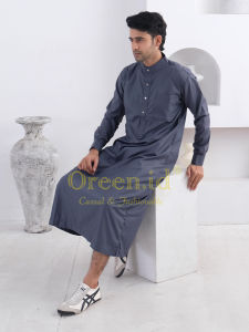Jubah Pria Oreen.id / Kondura Pakaian Gamis Pria Muslim Dewasa Lengan Panjang