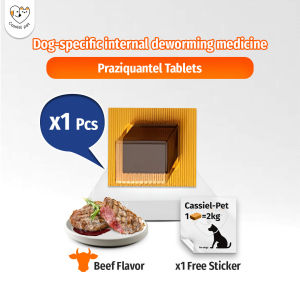 Cassiel Pet Anti Tick Flea Mange and Deworming Chewable Table for Dogs