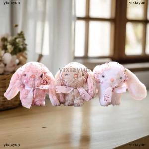 [COD] yixiayun Cute Bunny Plush Toy Cartoon Stuffed Bunny Doll Keychain Lovely Bag Pendant Backpack Hanging Decoration Birthday Gifts