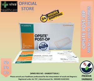 (Loose) Opsite Post-Op 20cm x 10cm 66000713 Smith & Nephew Adhensive Waterproof Dressings Sterile 施樂輝防水抗菌墊片8"x4" 8inx4in