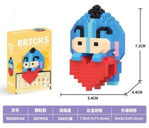 One Family Hiasan Nano Block Flowers Pot Bunga Model DIY Mainan Balok Buket Mainan Anak-anak Pendidikan dan Mainan Balok Edukasi Karakter Kartun Mainan Balok DIY 3D Puzzle Brick Mini (Bisa Bersinar) / Hiasan cantik rumah